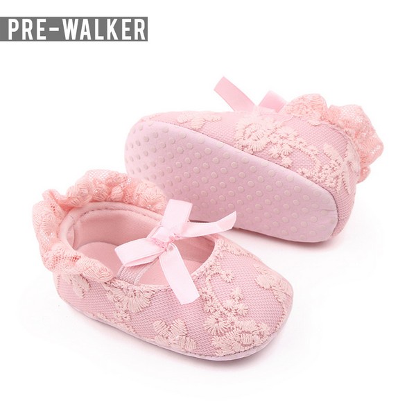 Sepatu Bayi Perempuan Motif Brokat - Sepatu Prewalker Bayi S1277