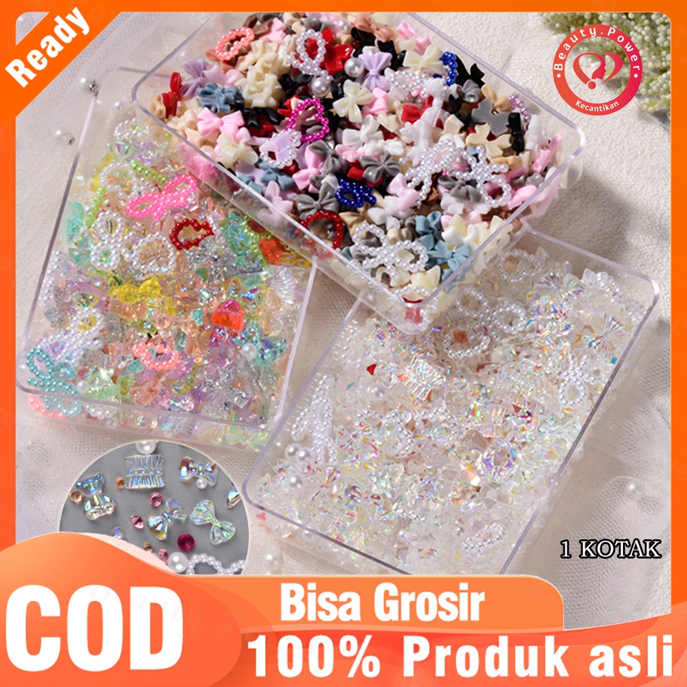 1 Kotak Ornamen Kuku 3D 50g Untuk Dekorasi Manicure Nail Art Diy