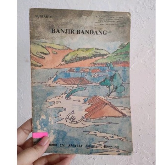 Banjir bandang - buku cerita jadul - buku bekas perpustakaan