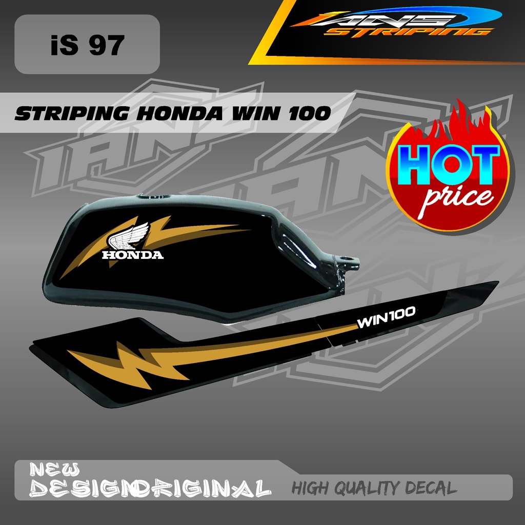 STRIPING WIN RETRO / LIST BODY WIN100 / STIKER DECAL WIN BAHAN HOLOGRAM / NON HOLOGRAM IS97