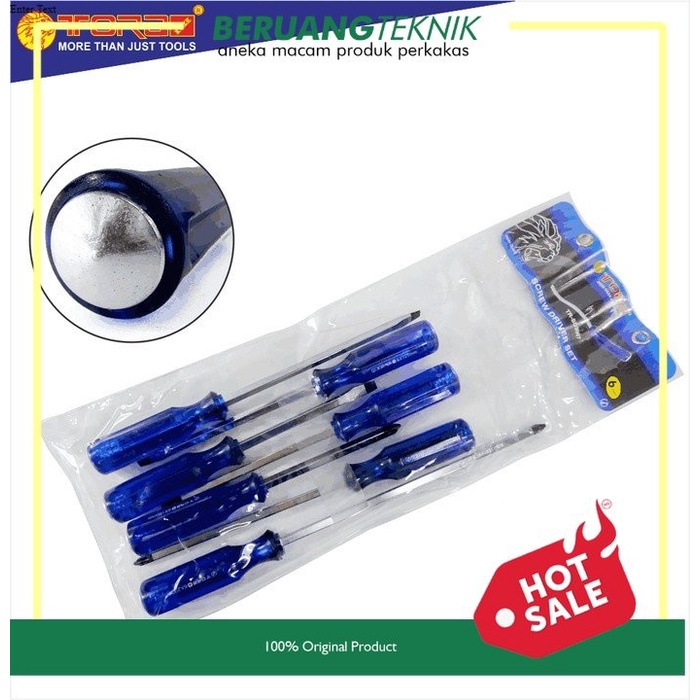 TORA Obeng Ketok Set 7 Pcs - Screwdriver Set 7 Pcs