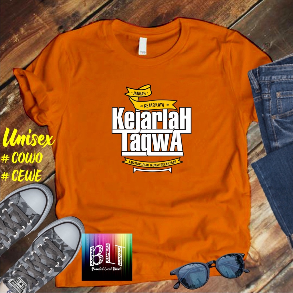 Cod Diskon Promo Gratis Ongkir/Kaos DTF KEJARLAH TAQWA Kaos Pria Distro /Kaos Murah Kaos katun/Pakaian Pria  Pakaian Wanita Kaos Viral/Best Seller