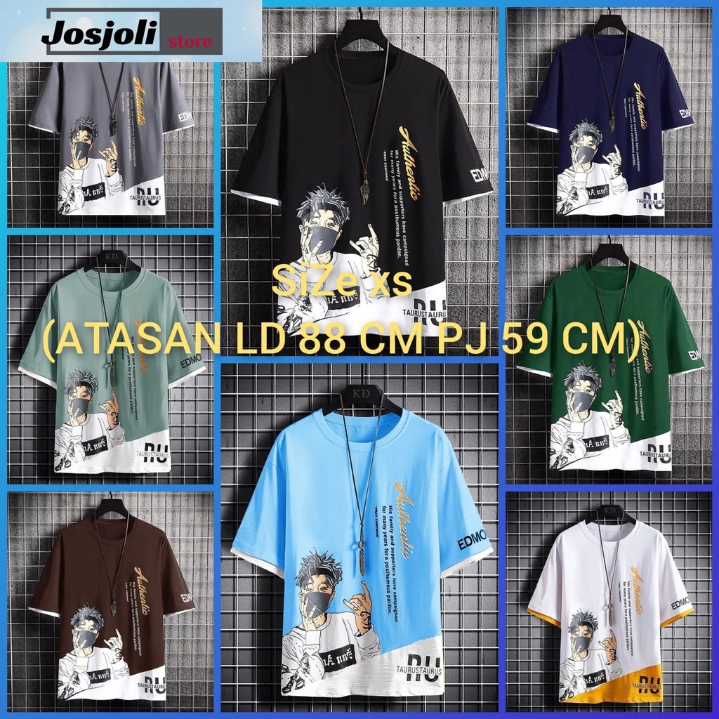 JOSJOLI_STORE/Baju Oblong Taurus/Pakaian Pria Dewasa Lengan Pendek/M L XL