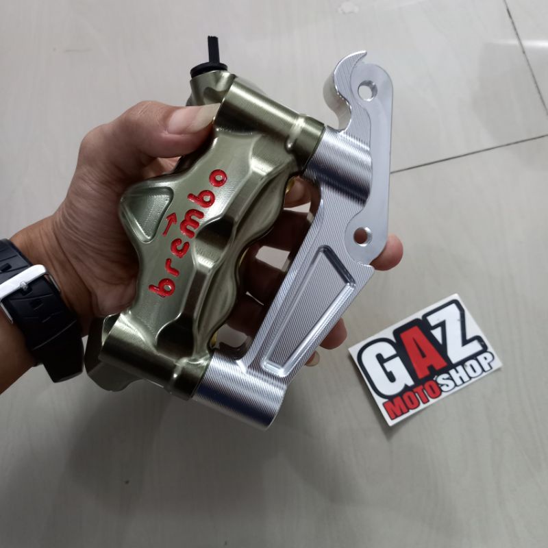 Braket Bracket Kaliper Brembo GP4 4 Piston CNC IMPORT Pangkon dudukan kaliper Pnp Ninja Megapro Tiger