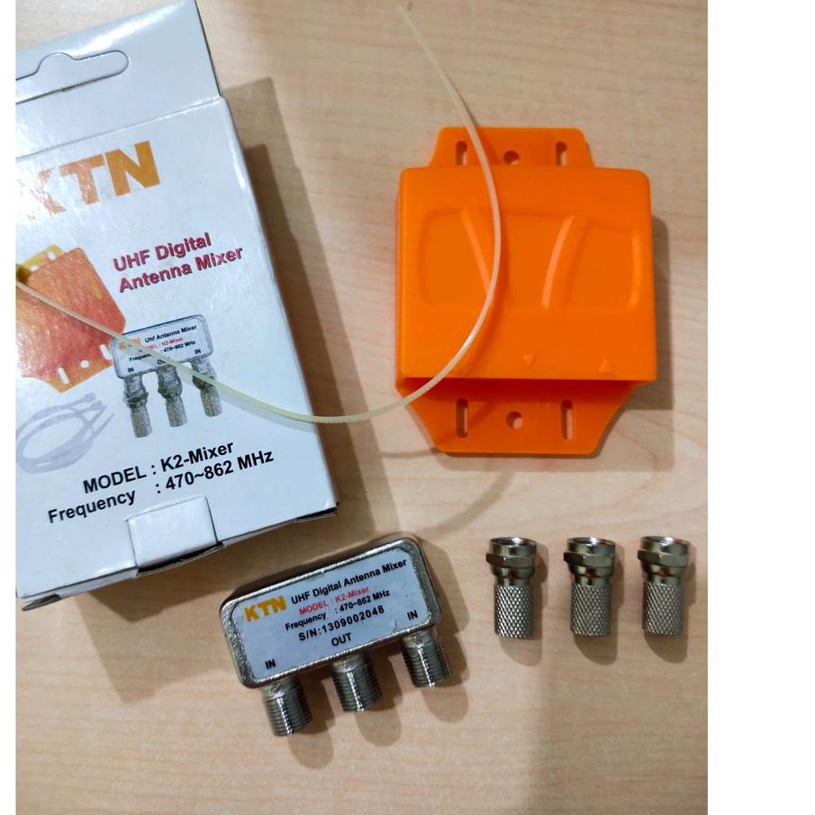 Depan1 Mixer UHF Digital Antenna Mixer KTN K2 Alat Penggabung 2 Antena TV