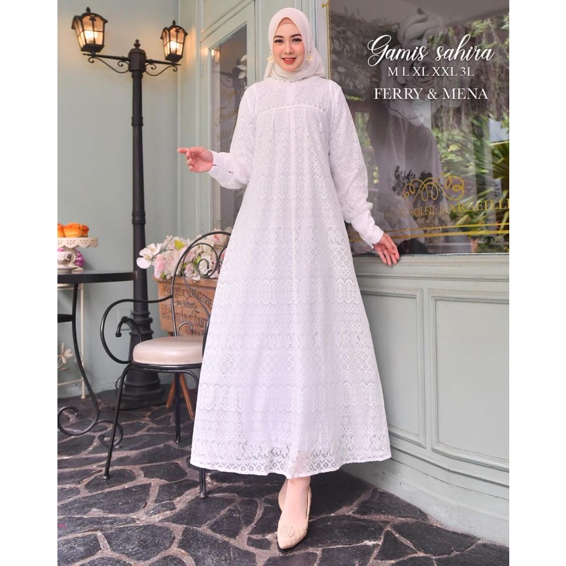 SAHIRA (New Product) Gamis Terbaru Jumbo LD 130 M L XL XXL XXXL 96 100 110 120 130 Gamis Muslim Busu