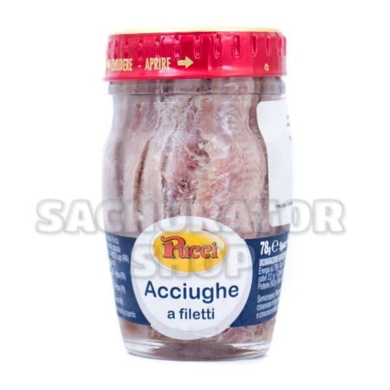 

Ikan Teri Dalam minyak Bunga Matahari Import Filet Fillet Puci Pucci Anchovy Ancovy Ancovies Anchovie Acciughe a Filleti 80 gr