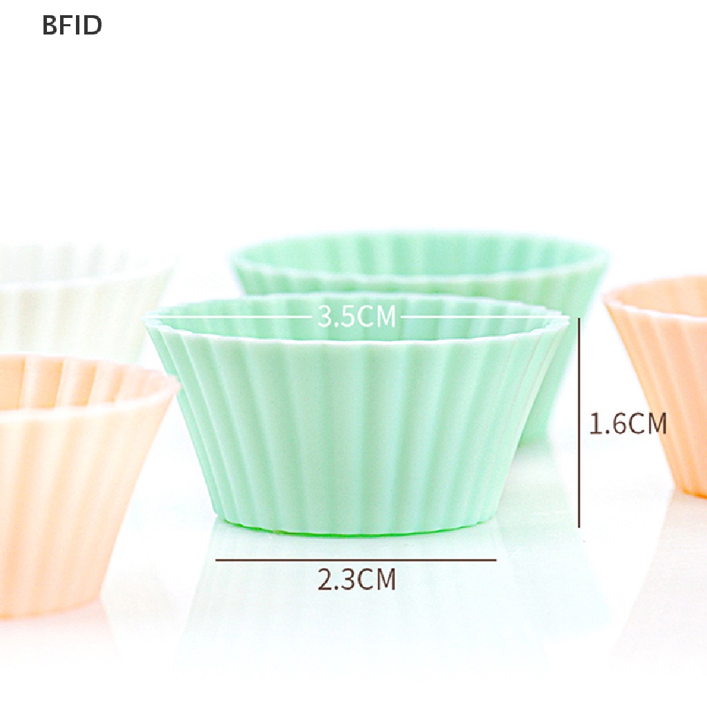 [BFID] 10pcs Cetakan Kue Silikon Bentuk Bulat Muffin Cup Mini Cake Cup Alat Dapur [ID]