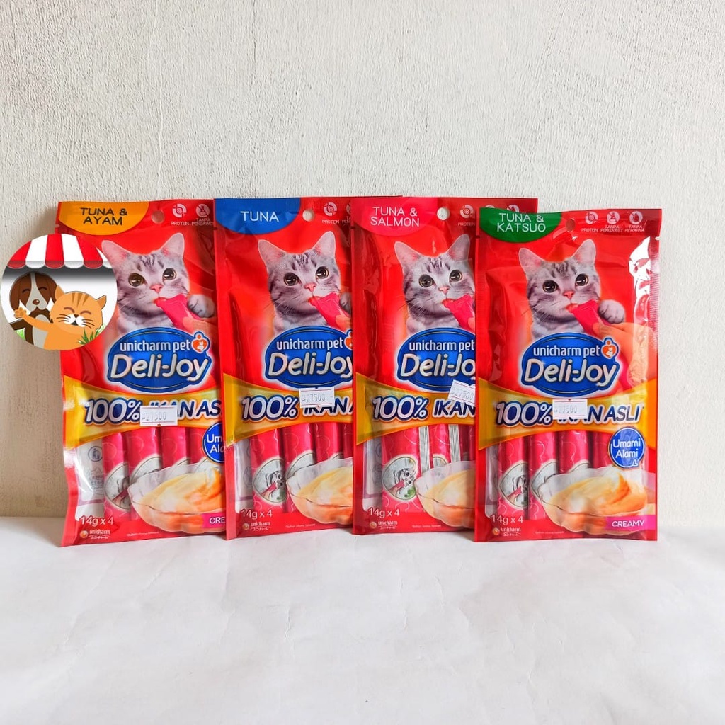 Unicharm Pet - Deli Joy 56gr Isi 4pcs Snack Kucing Cemilan Sehat