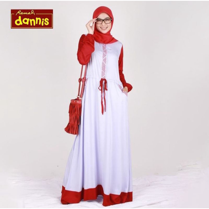Sale 40% / abaya dannis / dannis diskon / baju muslim dewasa katun / baju pengajian / baju kajian / 