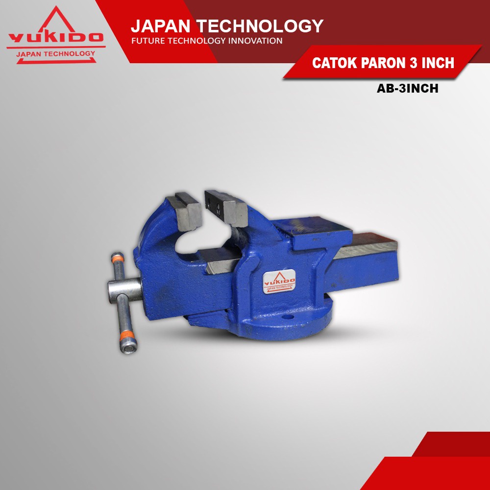 YUKIDO Catok Paron 3 inch 4 inch 5 inch 6 inch  8 inch - Bench Vise 100mm - Ragum Jepit Putar