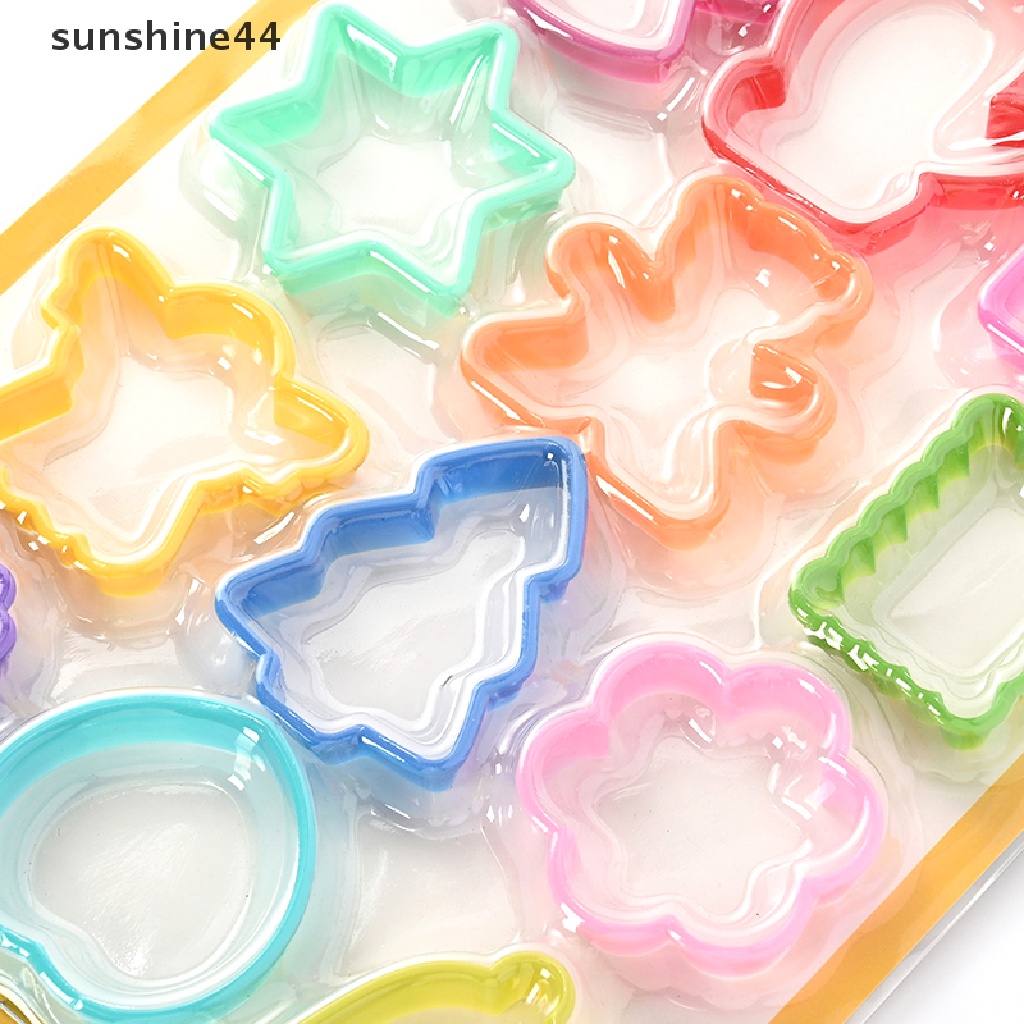 Sunshine 12Pcs Christmas Cookie Cutter Gingerbread Cetakan Pohon Xmas Natal Kue Deco.