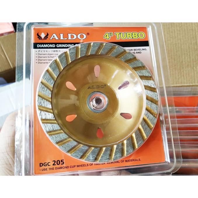 ALDO 205 Diamond Cup 4 INCH Grinding Wheel Cyclone POLES BATU ALAM untungt33 Segera Beli