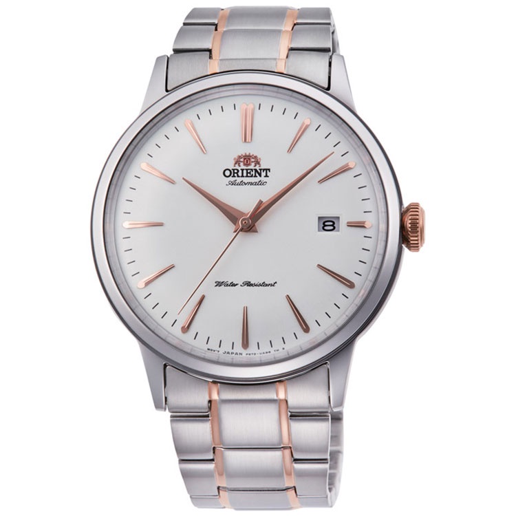 Orient Bambino RA-AC0004S Jam Tangan Pria Automatic Mechanical Classic Dial Putih Stainless Original