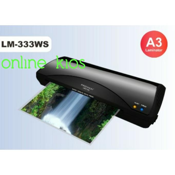 

Mesin Laminating Promaxi Lm330Ws Size A4 F4 & A3 - Laminator Lm-333Ws