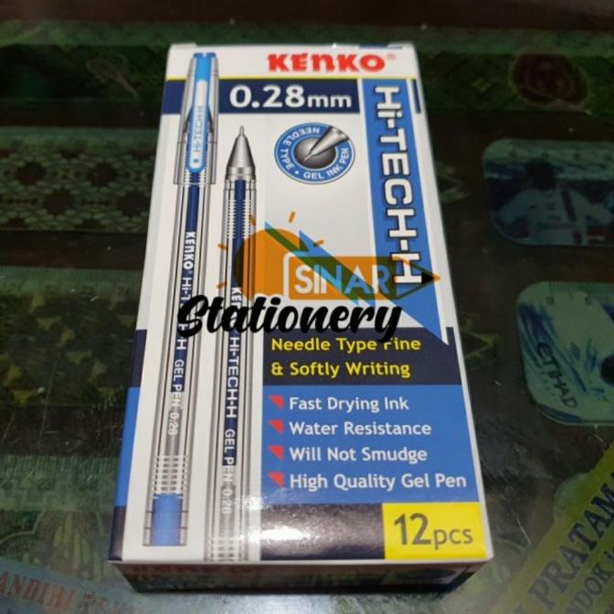 

SALE Pulpen hitech kenko 0.28 biru 1pak isi 12pc