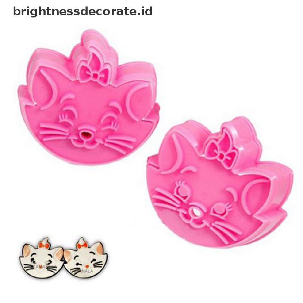 [Birth] Cat Cookie Cutter Plastik Biskuit Baking Kue Buah Alat Dapur Cetakan [ID]