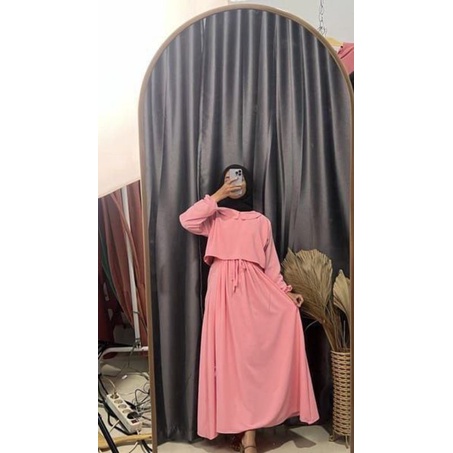 NIAMI DRESS GAMIS BUSUI KOMBINASI CRINGKLE