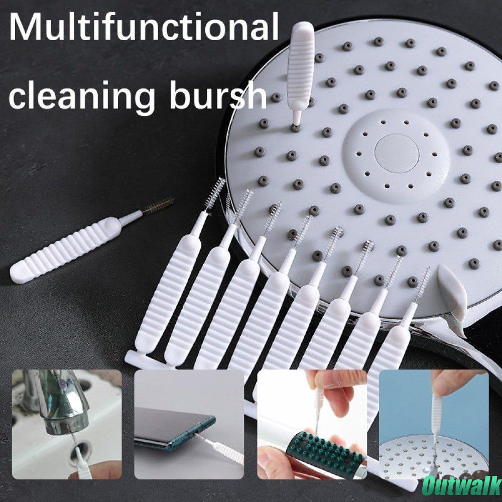 ღ 10Pcs Reusable Shower Kepala Sikat Pembersih Shower Kepala Anti Penyumbatan Ponsel Lubang Cleaning Pori Gap sikat Pembersih Rumah Tangga Alat Pembersih