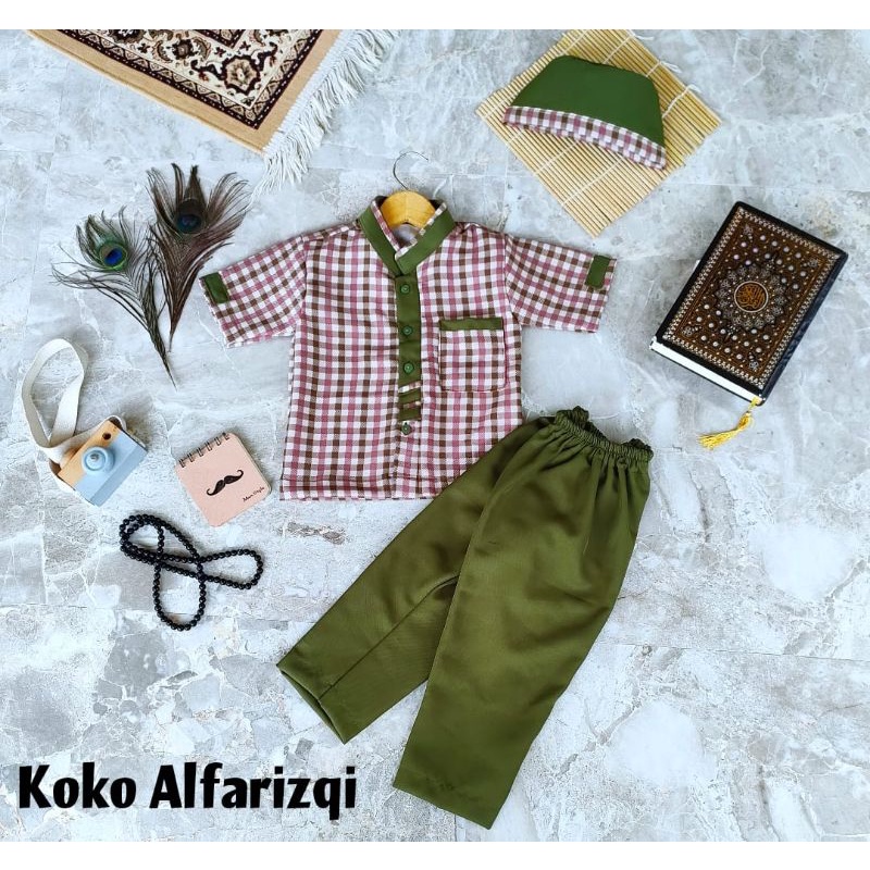 koko anak alfarizqi/koko anak dan dewasa/koko anak terbaru/koko lebaran anak