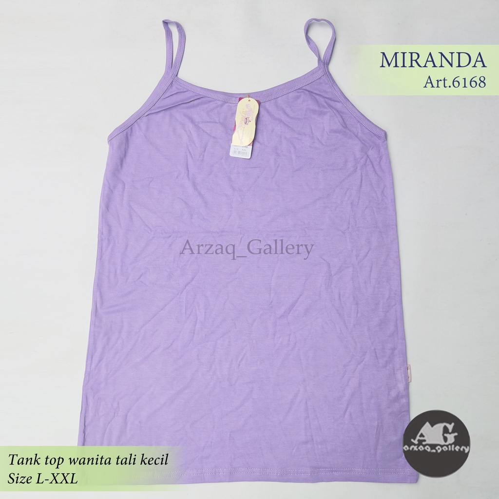 Tanktop Miranda  / Singlet Wanita Tali Kecil  /  Miranda CM 6169 TK / 6168 Tali Lebar / Kaos Dalam Wanita / Tang Top Jumbo