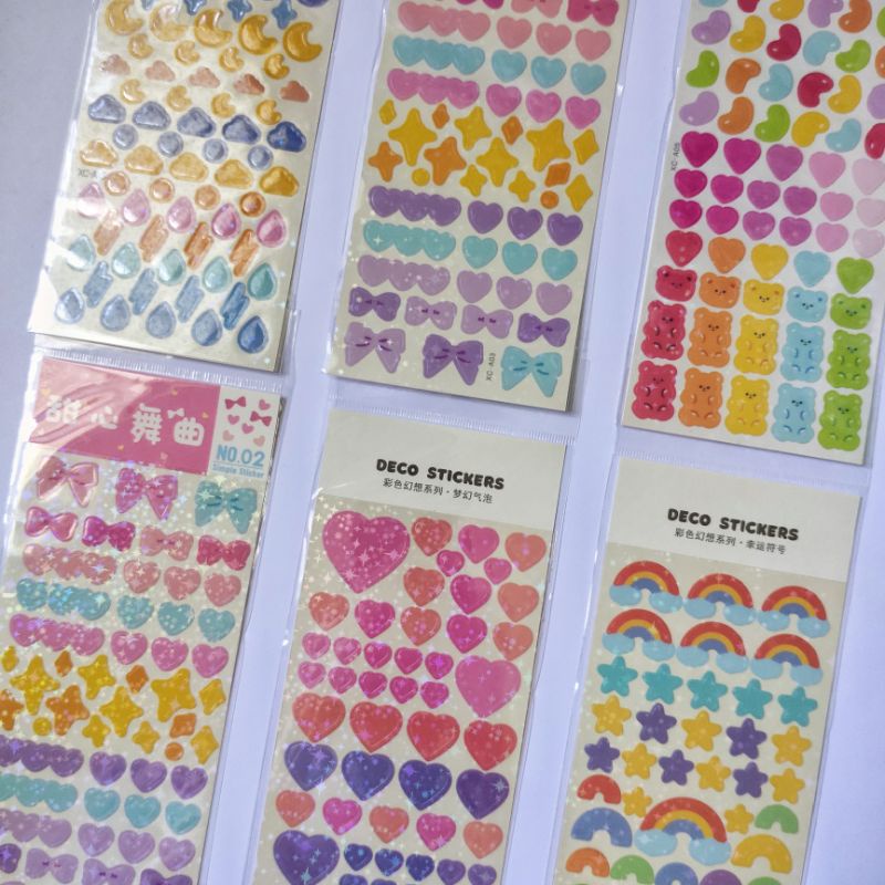 STIKER lucu aesthetic sticker pastel untuk buku jurnal notebook anak stiker