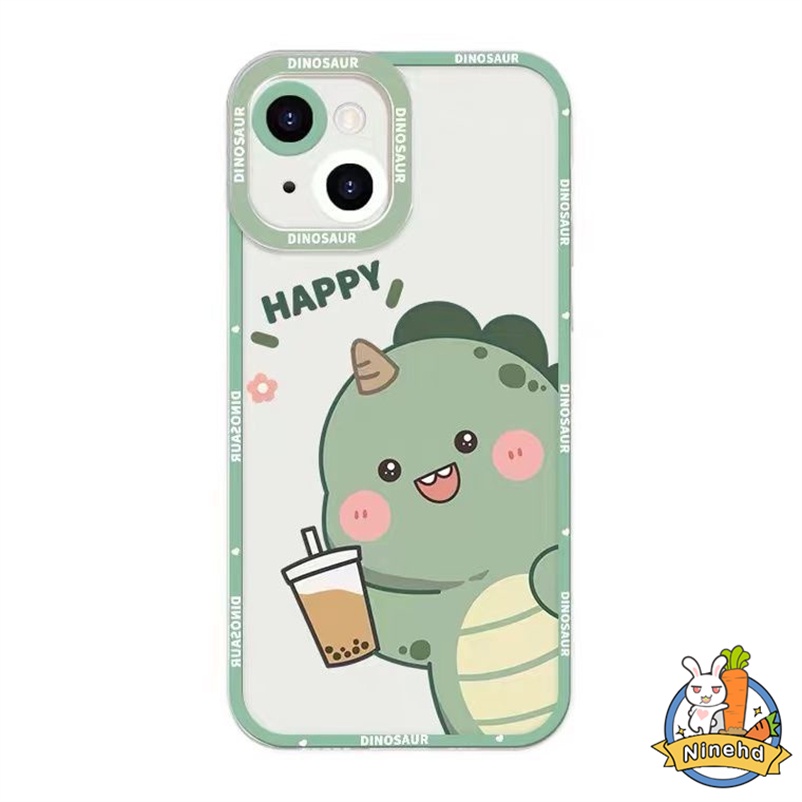 Cute Dinosaur Soft Case Tpu Motif Polkadot Compatible for Iphone 14 13 12 11 Pro Max X Xr Xs Max 7 8 6 6s Plus Se 2020 Soft TPU Silicone Precision Hole Shock-proof Phone Case and Drop-proof TPU Protective Phone Cover Casing