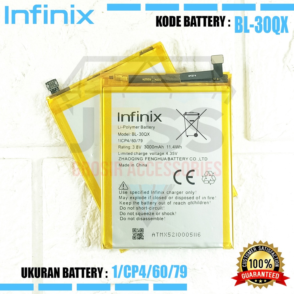 Baterai Battery Original INFINIX HOT S / HOT S PRO BL-30QX , BL 30QX