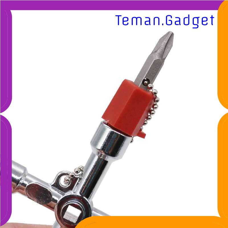 TG-PKK Kunci Pas Multifungsi 5 in 1 dengan Obeng Plus Minus - GT-J1
