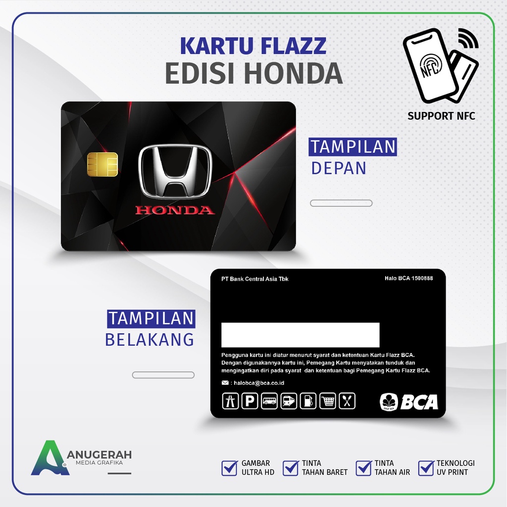 Kartu Flazz BCA Gen 2 Motif Honda