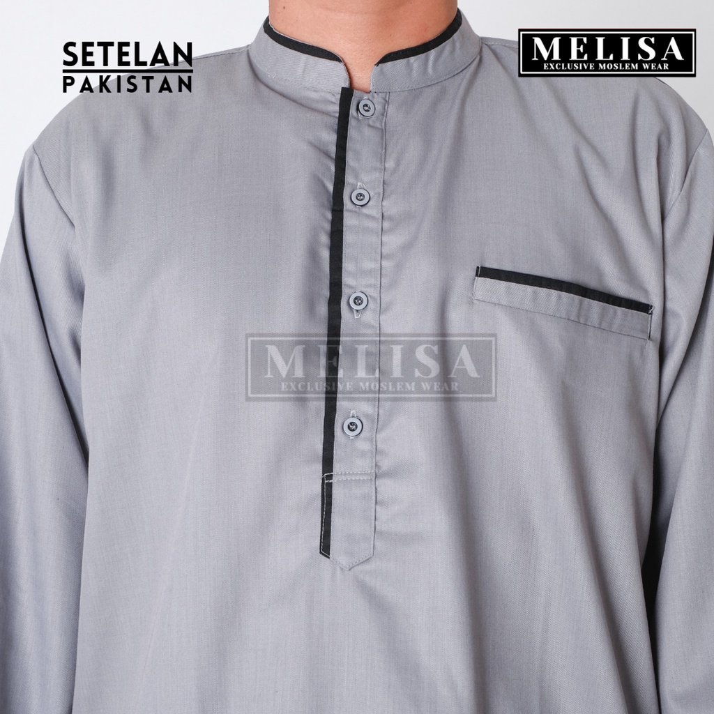 Baju Koko Pria Setelan Kurta Pakistan Dewasa Lengan Panjang Bahan Katun Toyobo Warna Abu Putih Navy Dan Hitam Model Terbaru Setelan Kurta Pakistan Koko Muslim Laki Laki