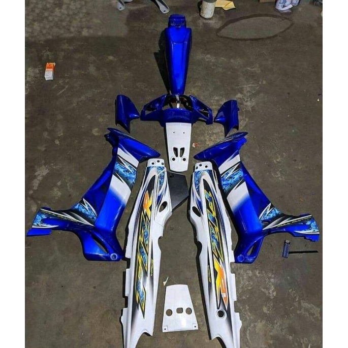 body set fizR & body full set yamaha fizR biru putih