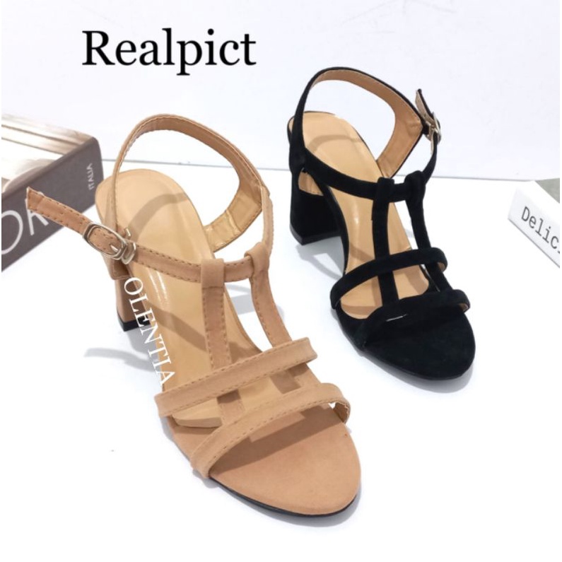 Sandal Wanita Sandal heels tahu 9cm dV 16