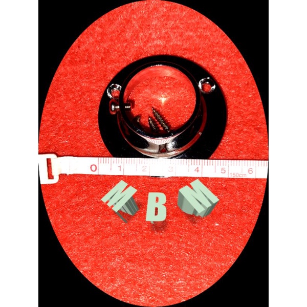 Bracket besi horden/ braket bulat silver 2 pcs