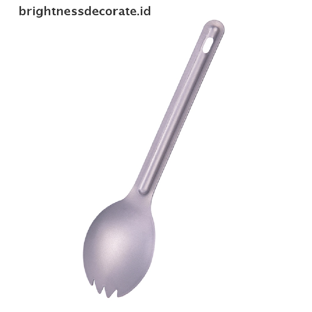 [Birth] Outdoor Titanium Spork Gagang Panjang Sendok Garpu Portable Spork Cutlery [ID]