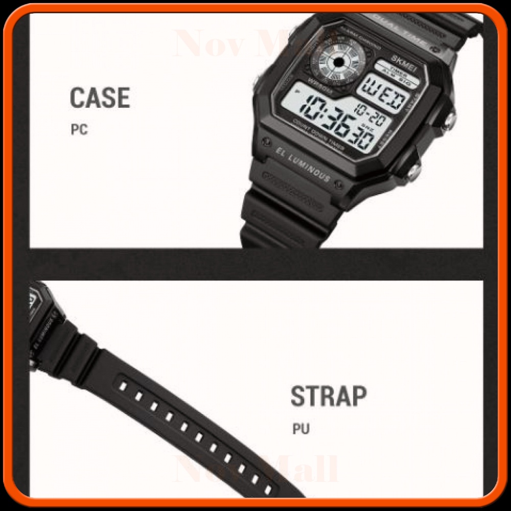 SKMEI Jam Tangan Pria Digital Sport Watch Chrono Dual Time Waterproof - 1998