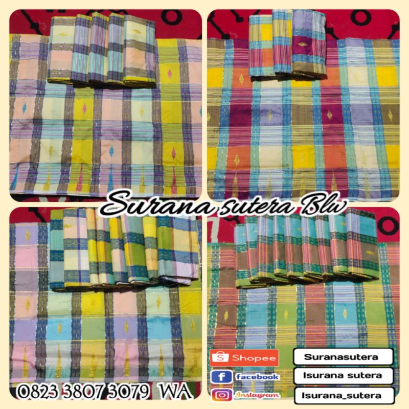 PREMIUM _ Kain sutra sarung sutra bugis lipa sabbe sarung khas bugis sarung tenun sengkang