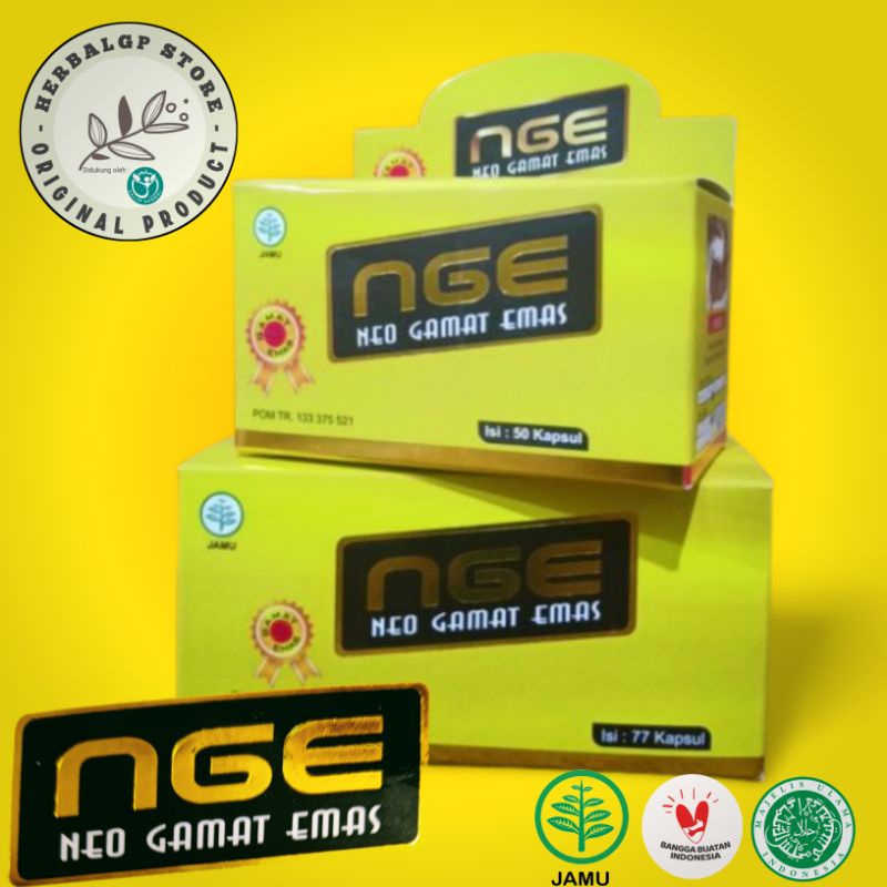 NGE (Neo Gamat Emas)/Gamat Gold kapsul/ gamat Emas kapsul isi 77 kapsul dan 50 kapsul