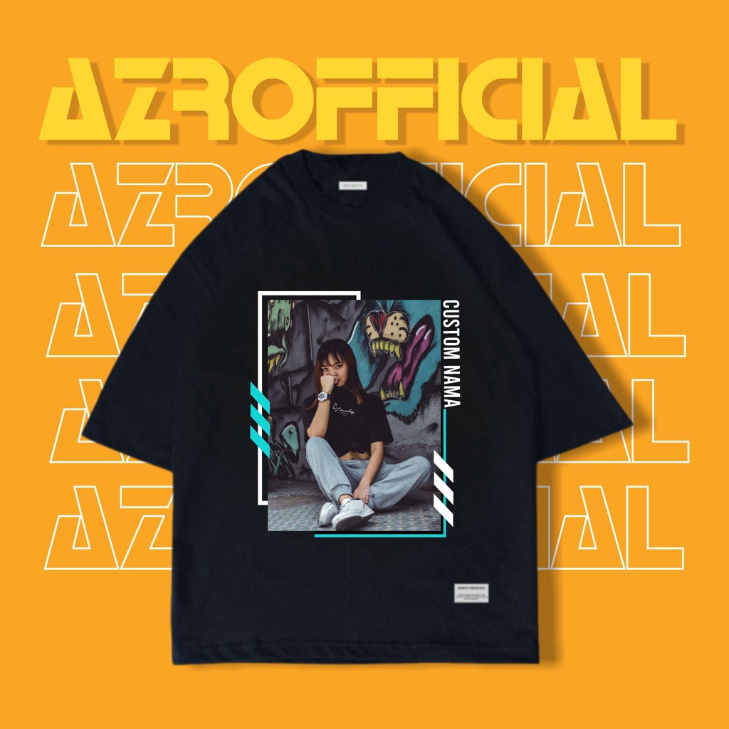 Kaos Custom Foto Aesthetic / Kaos Sablon Satuan / Kaos Sablon Digital DTF / Kaos Viral Tiktok / Baju