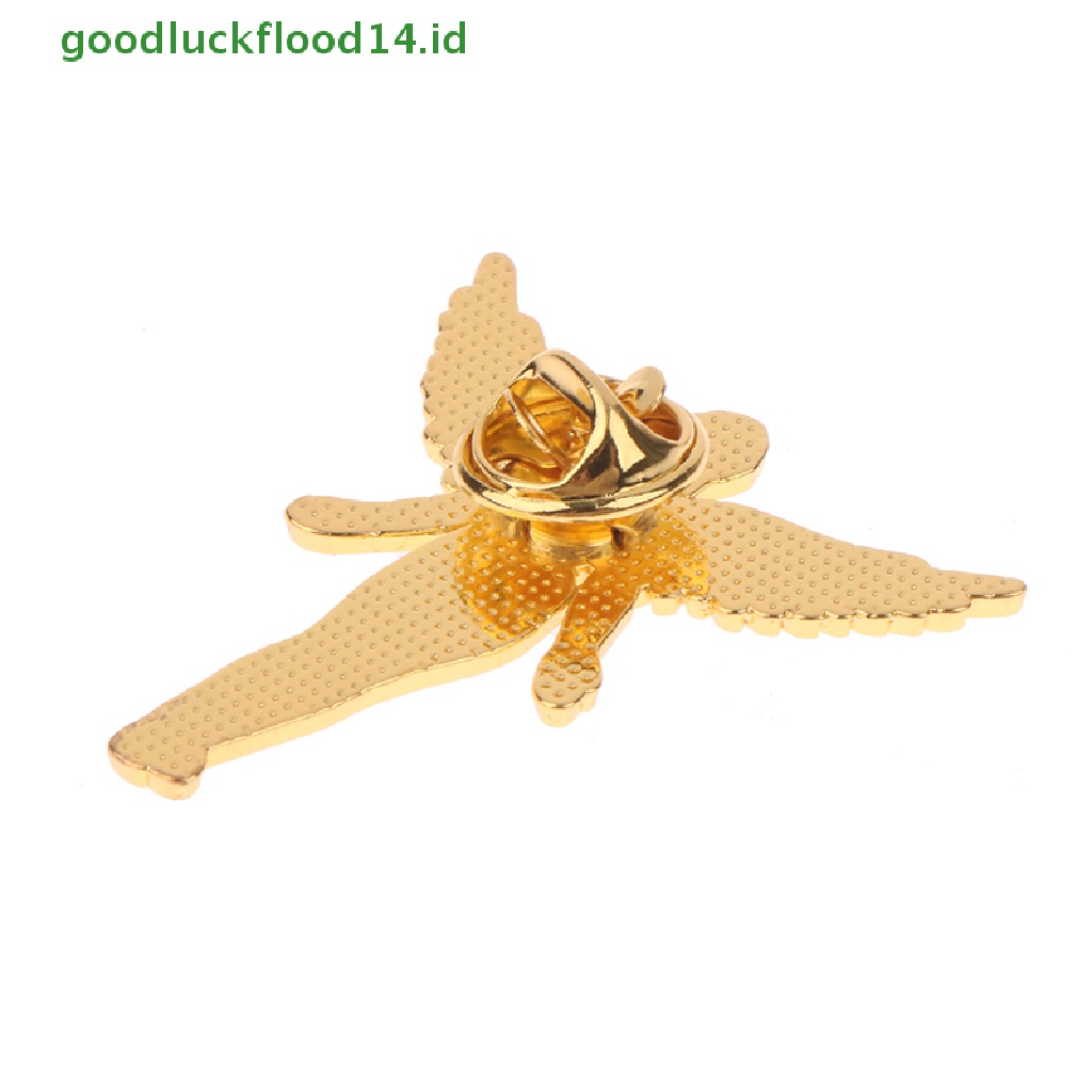 [GOOGFOUR] Enamel Pin Golden Angel Lencana Dekorasi Hiasan Desktop Lucu Musik Rock Perhiasan Cowok Teman Pacar Dewasa Anak Hadiah Patung Kebebasan Bros [TOP]