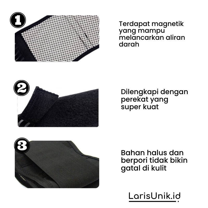 Alat Terapi Terapi Sabuk Pinggang Tourmaline Knee Pads Alat Terapi Waist Self Heat Perawatan Diri