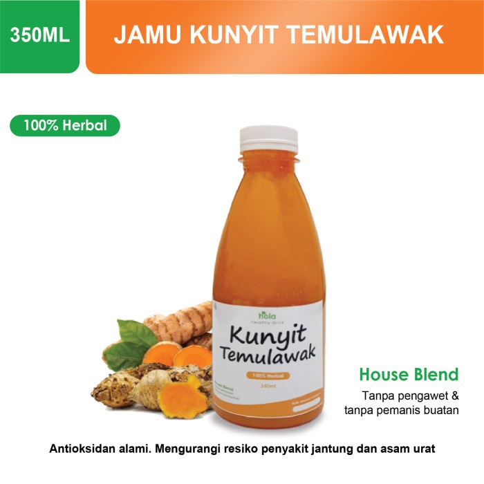 

Terlaris ✨ - Jamu Kunyit Temulawak - Jamu Tradisional - Minuman Tradisional (350ml) 2.1.23