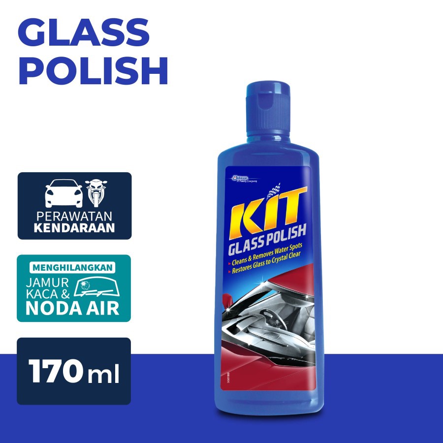 KIT Glass Polish - 170 ml / Penghilang Water Spot / Pembersih Kaca Mobil / Poles Kaca DSM