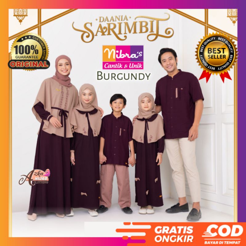 SARIMBIT DAANIA NIBRAS SARIMBIT NIBRAS DAANIA BURGUNDY / BAJU LEBARAN 2023 / SARIMBIT NIBRAS TERBARU
