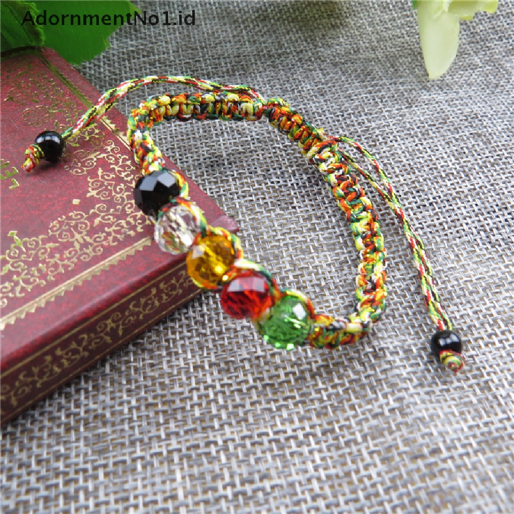 [AdornmentNo1] Handmade Braided Bracelet Adjustable Feng Shui Lima Elemen Alam Gelang [ID]