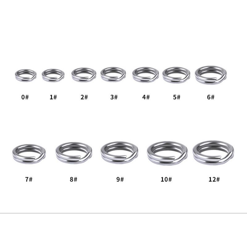 FLAT SPLIT RING Stainless Anti Karat (20PCS)