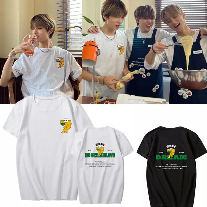 Kaos Kpop Korean Baju NCT Dream Mark Renjun Jeno Haechan Jaemin Chenle Jisung Cafe 7 Dream Fashion O