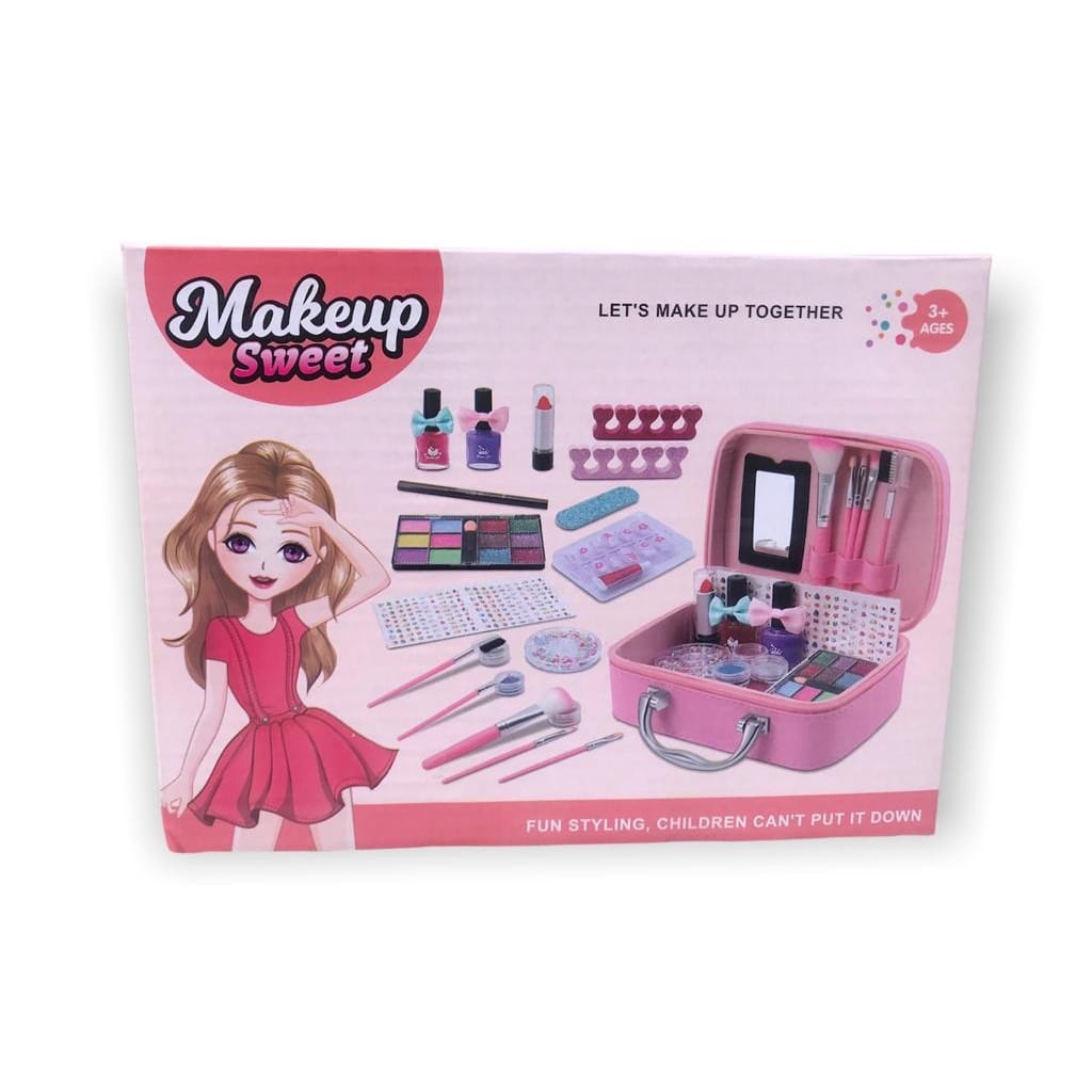 HZ Mainan Make Up Bag Mermaid / Alat Rias Anak Fungsi Real / Children Pretend Play / Glamous Beauty Bag / Nail Art Princess