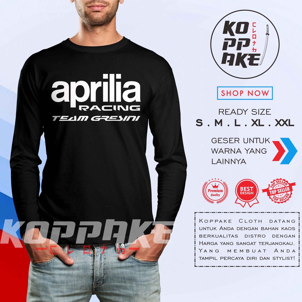 Kaos APRILIA RACING TEAM GRESINI Lengan Panjang Baju Otomotif