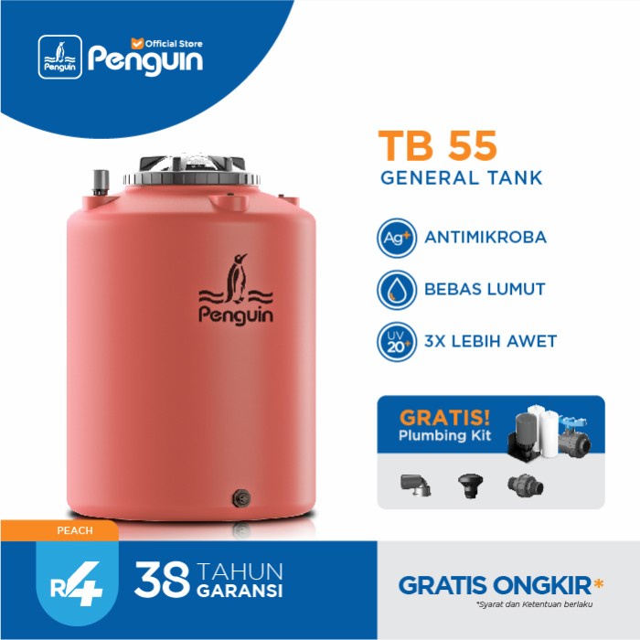 Toren Penguin Tangki Toren Tandon Air Tb 55 500 Liter - Retro Color